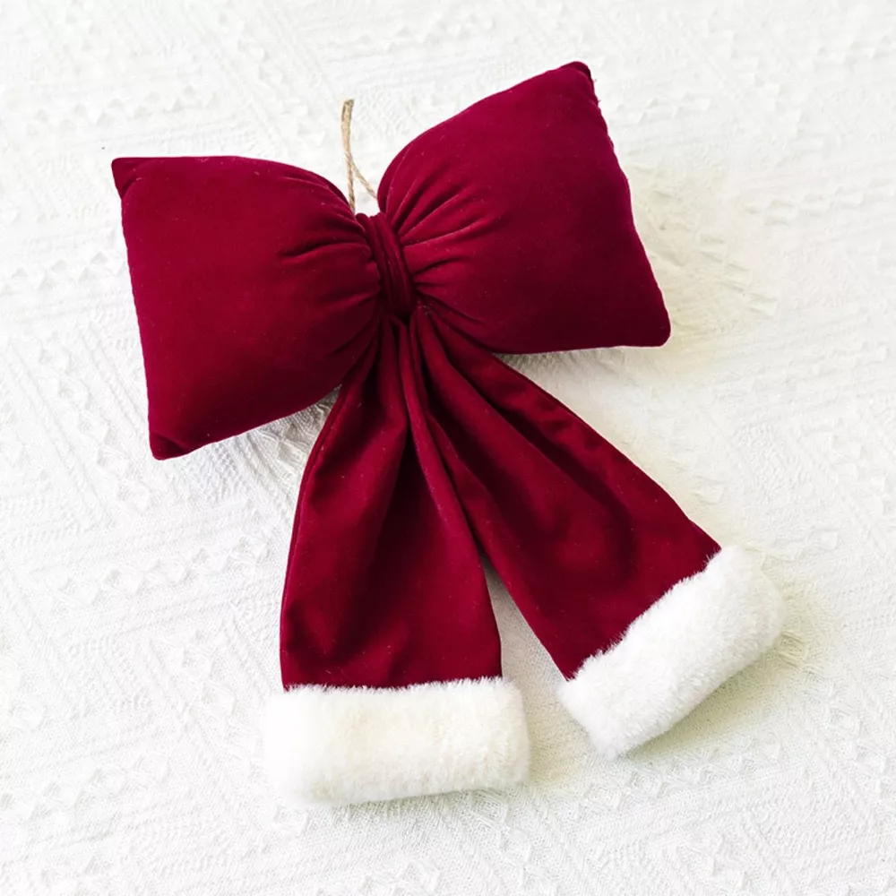 Christmas Velvet Bow Hanging Ornament, image 5