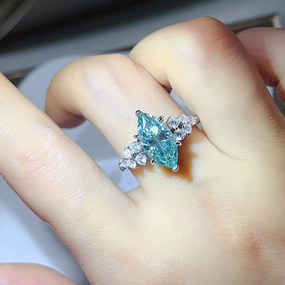 5 Carat 925 Sterling Silver Moissanite Ring, image 3