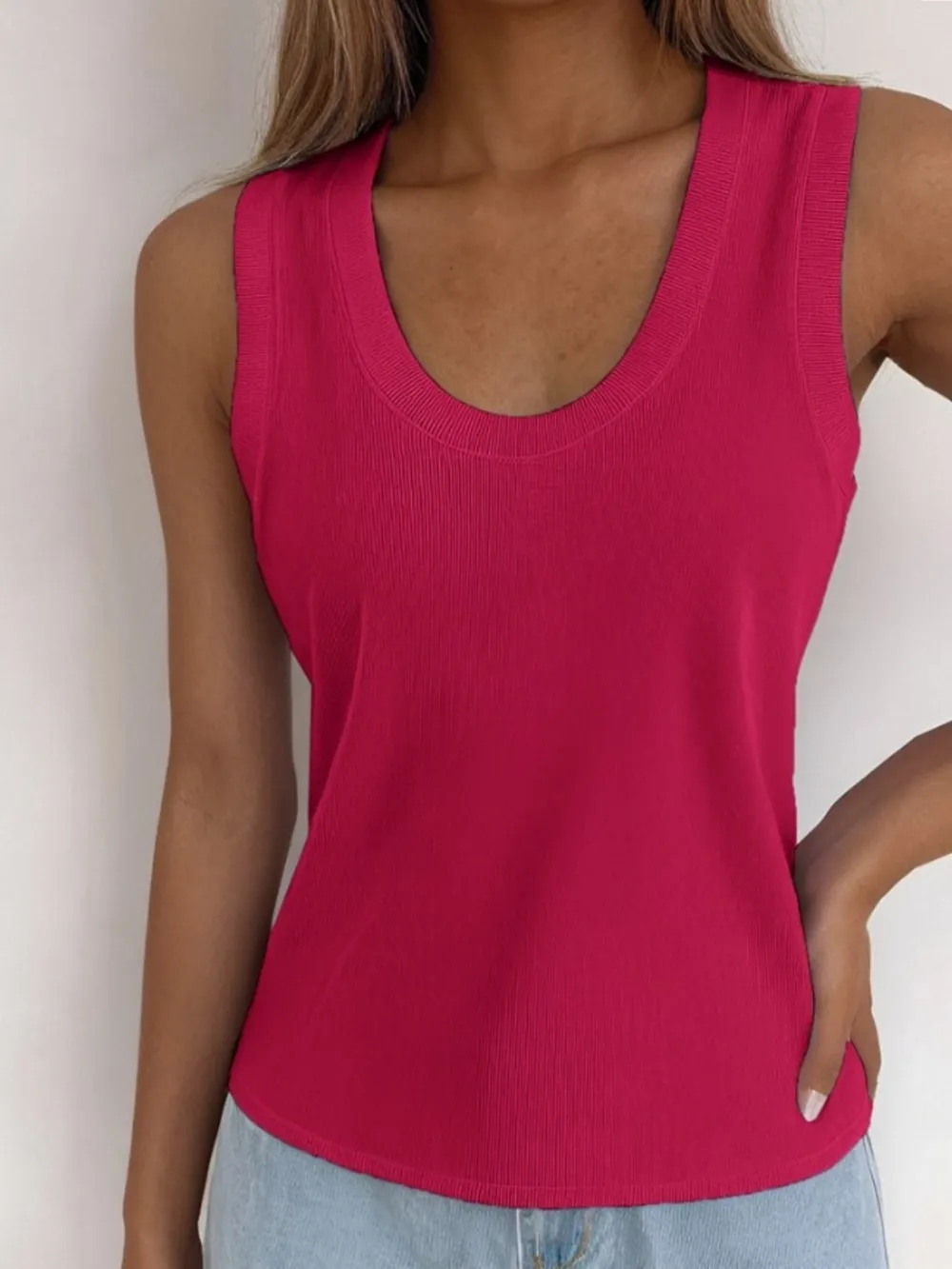 Solid Scoop Neck Tank, image 5