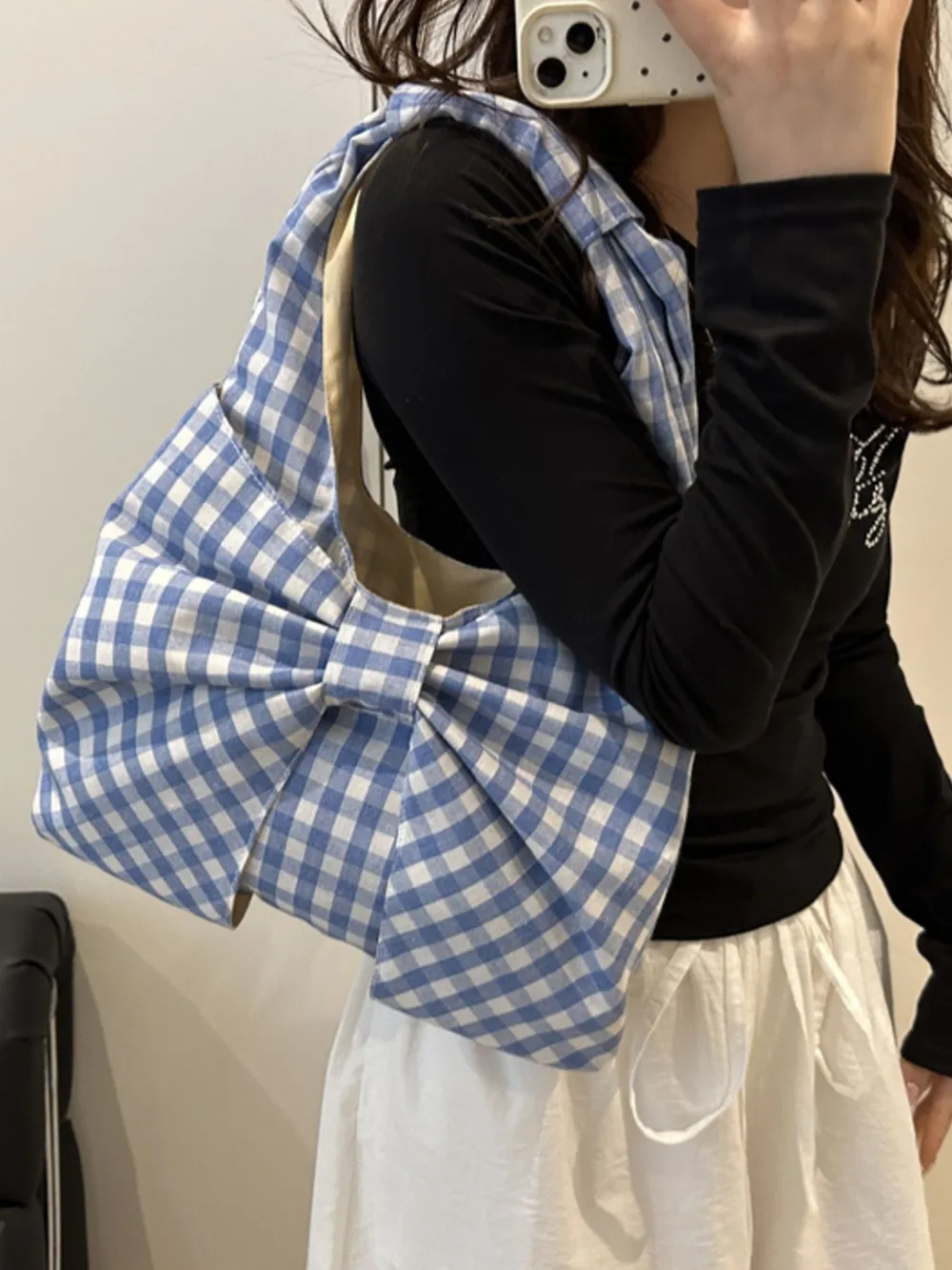 Ruched Bow Shoulder Bag, image 11