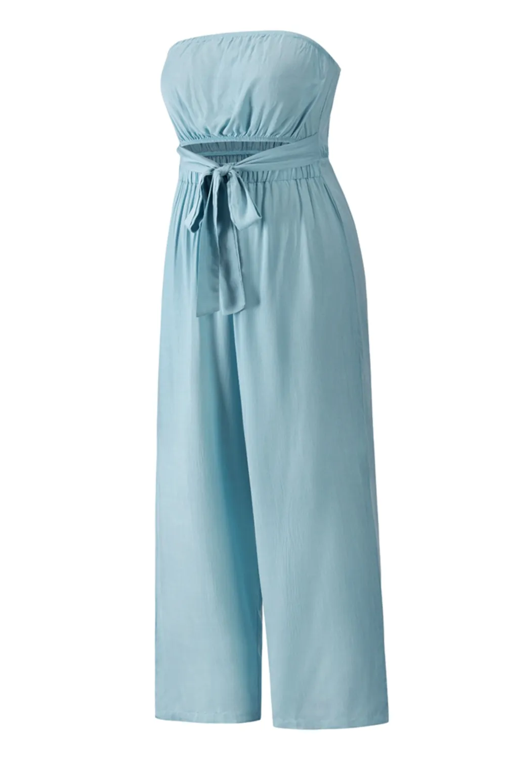 Tied Cutout Tube Wide Leg Jumpsuit, image 19