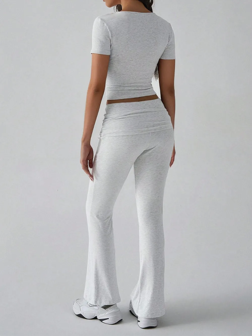 V-Neck Top and Bootcut Leggings Set, image 13