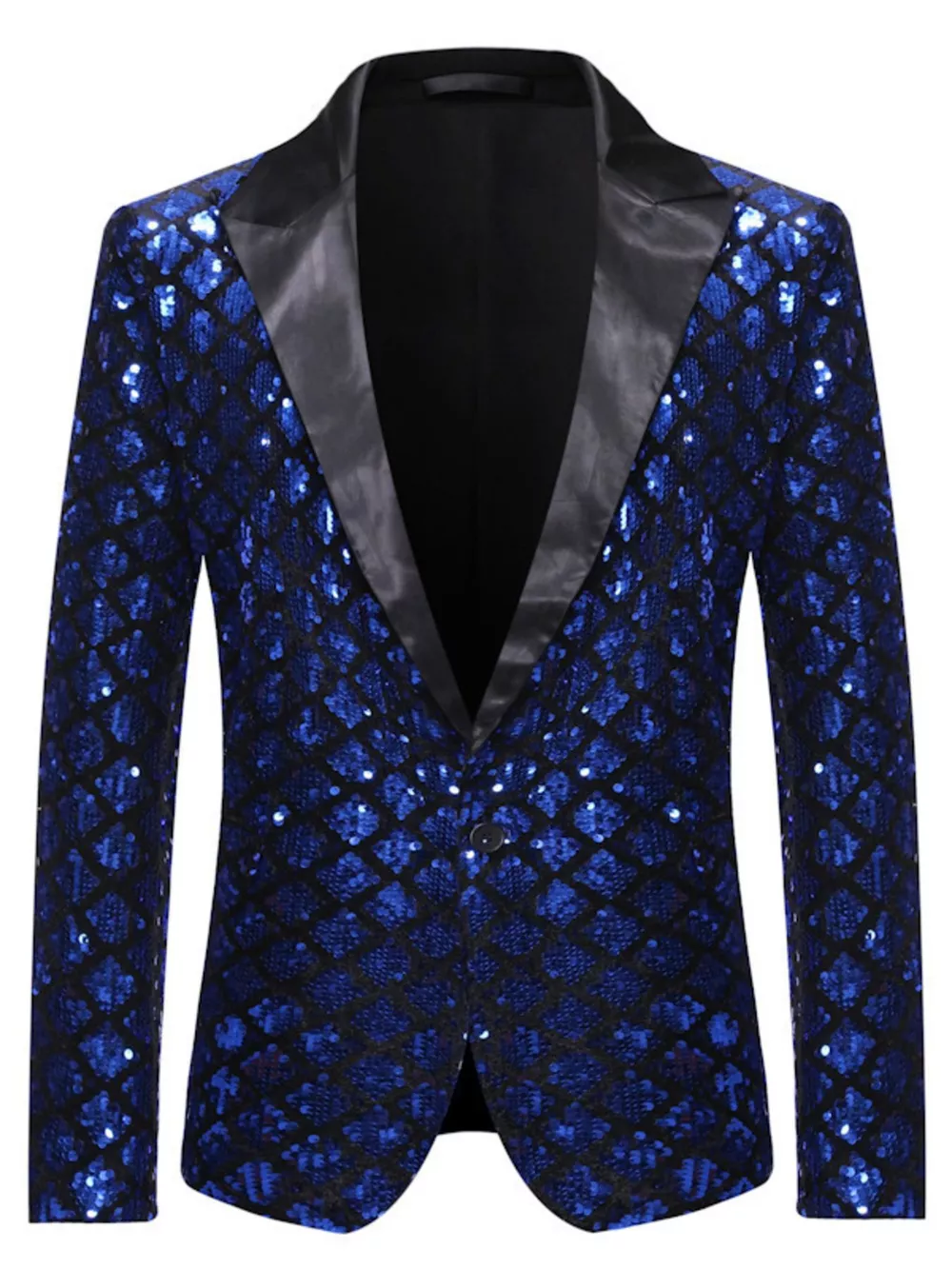 Men's Sequin One Button Blazer, image 2