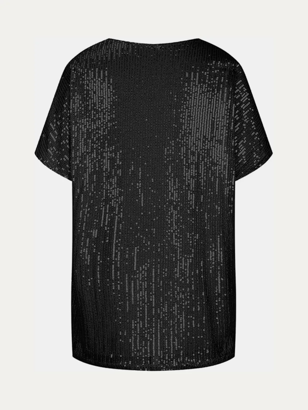 Full Size Sequin V-Neck Short Sleeve Top, image 25