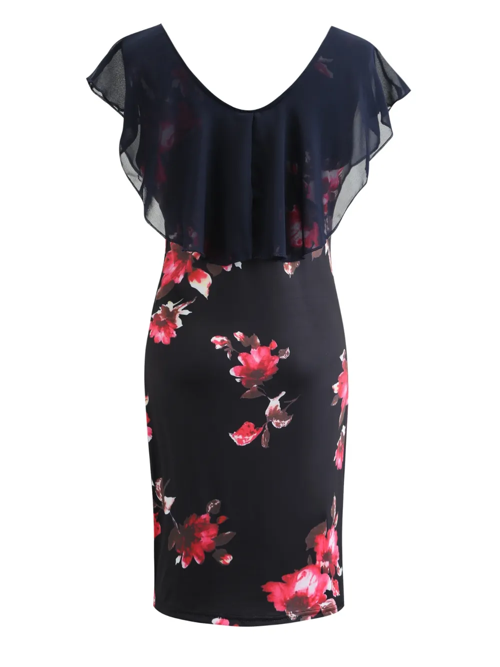 Printed Ruffled Cap Sleeve Mini Dress, image 5