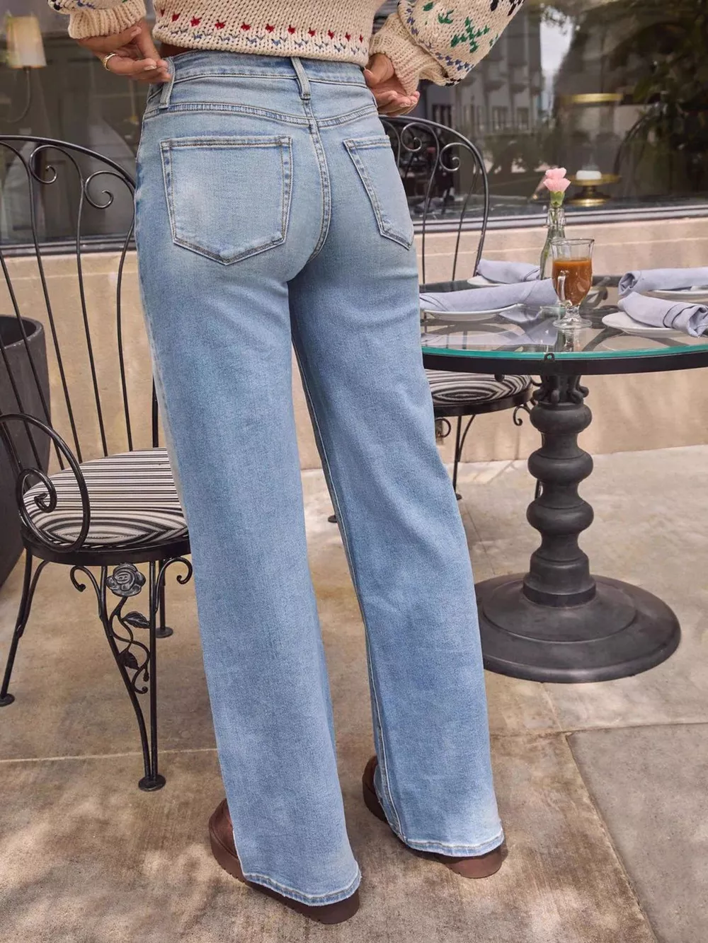 Washed Wide Leg Jeans, image 7