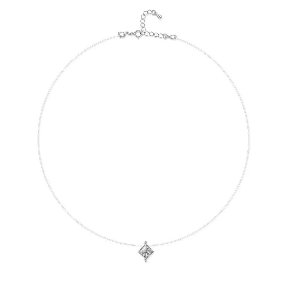 1 Carat Moissanite 925 Sterling Silver Pendant Necklace, image 5