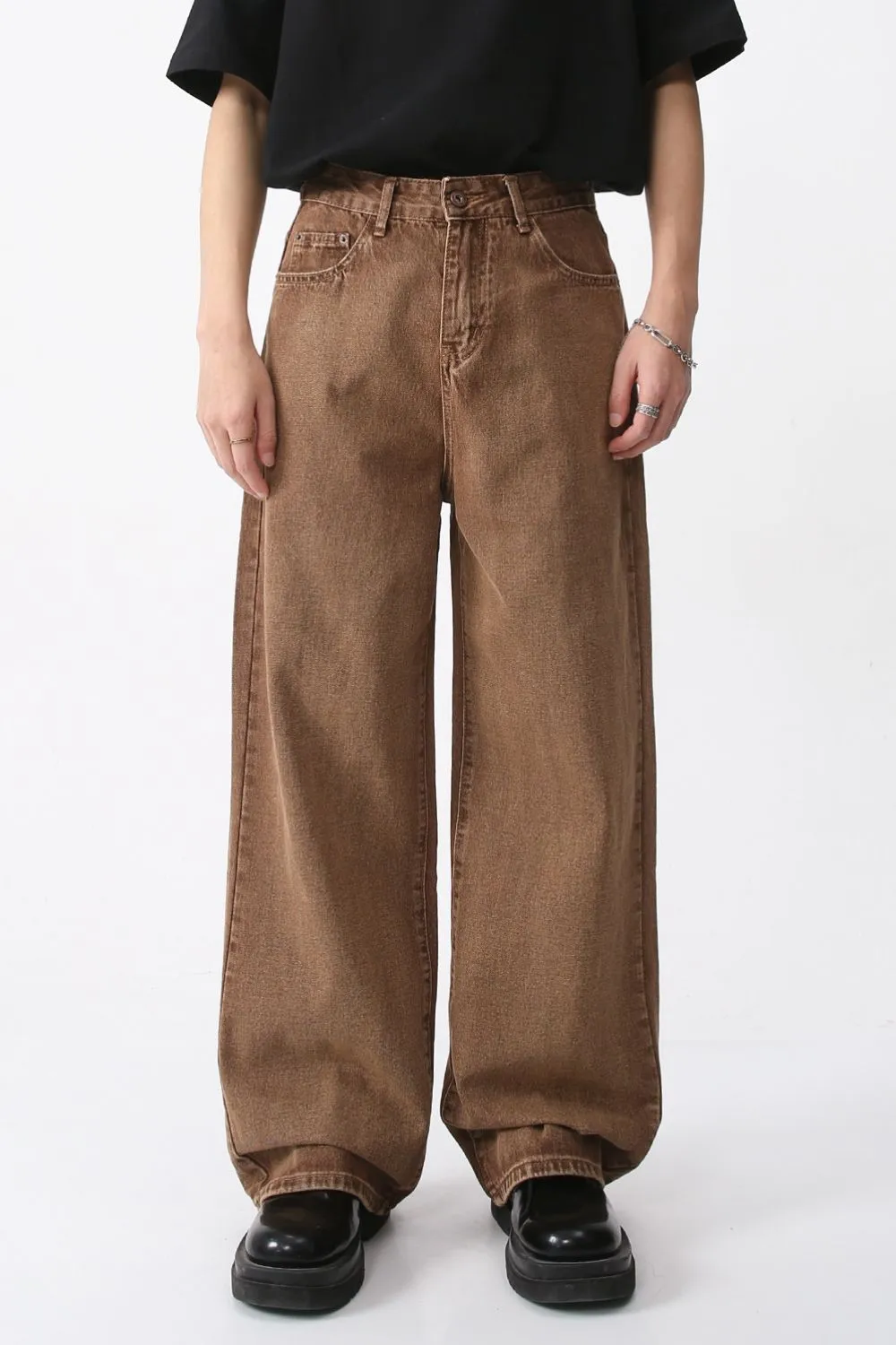 Wide Leg Jeans with Pockets, image 3