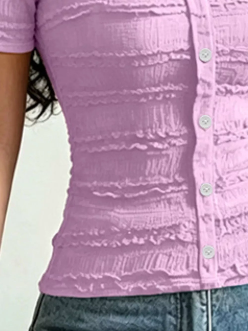 Frill Square Neck Short Sleeve Top, image 15