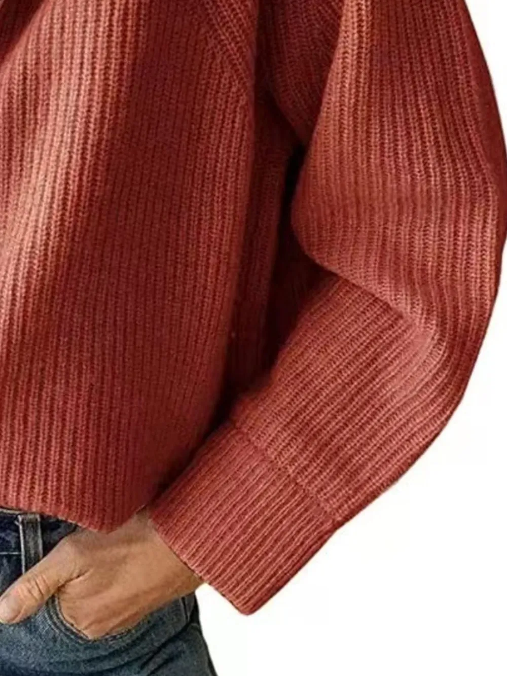Half-Zip Long Sleeve Sweater, image 7