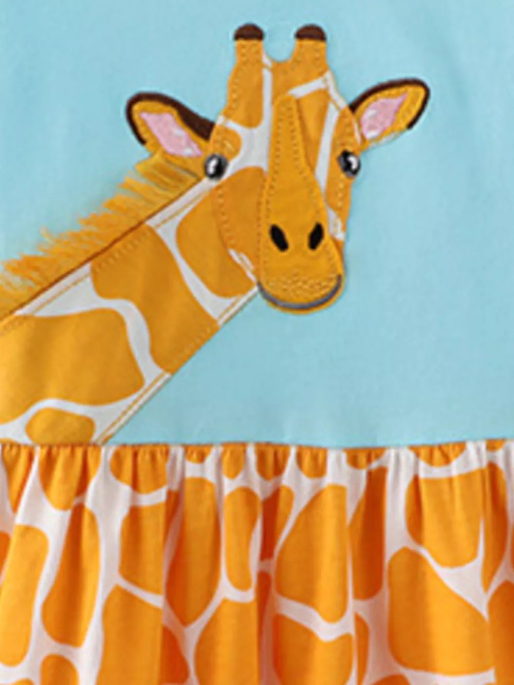 Children's Giraffe Print Casual Dress, image 3
