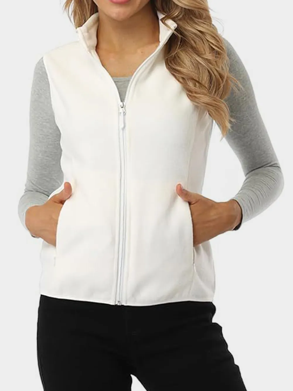 Zip Up Turtleneck Vest with Pockets, image 5