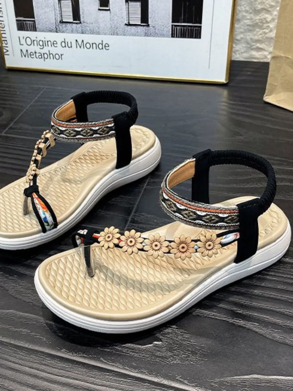 Flower Ankle Strap Sandals
