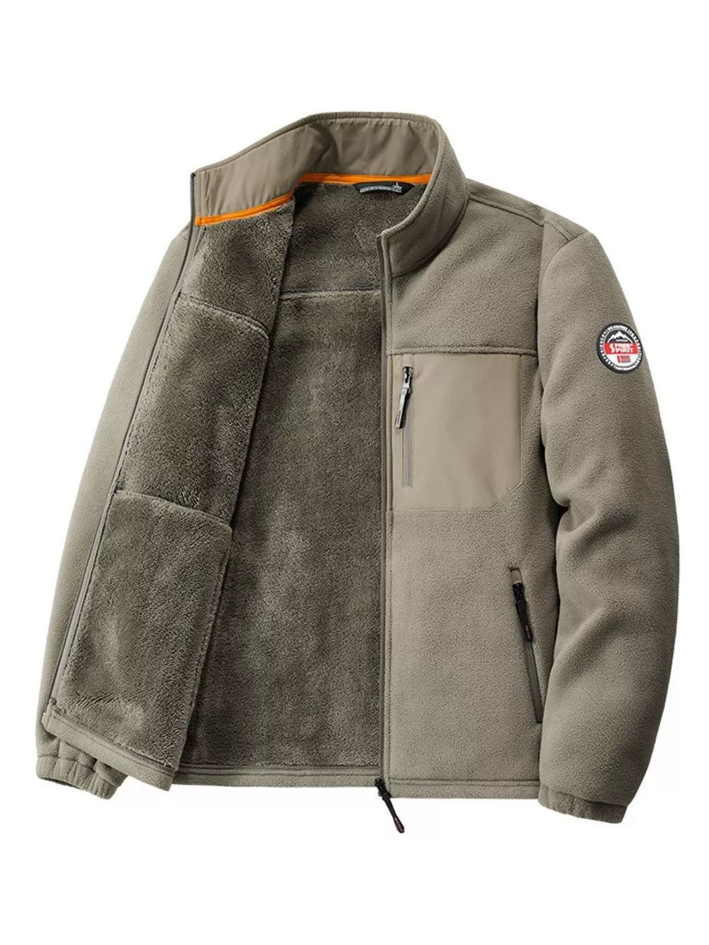 Men's Plus Size Warm Fleece Outdoor Jacket, image 5