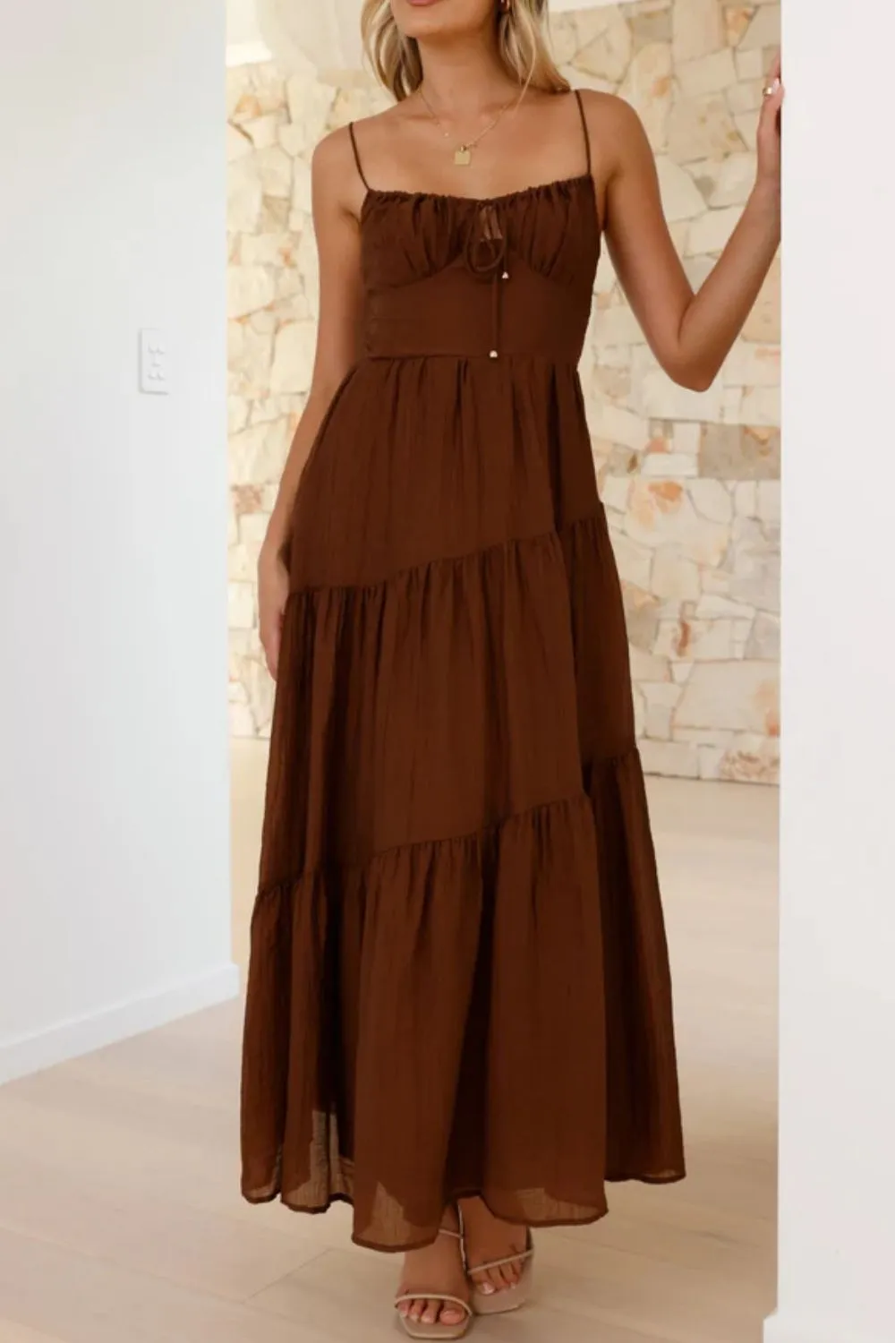 Ruched Smocked Back Cami Dress, image 28