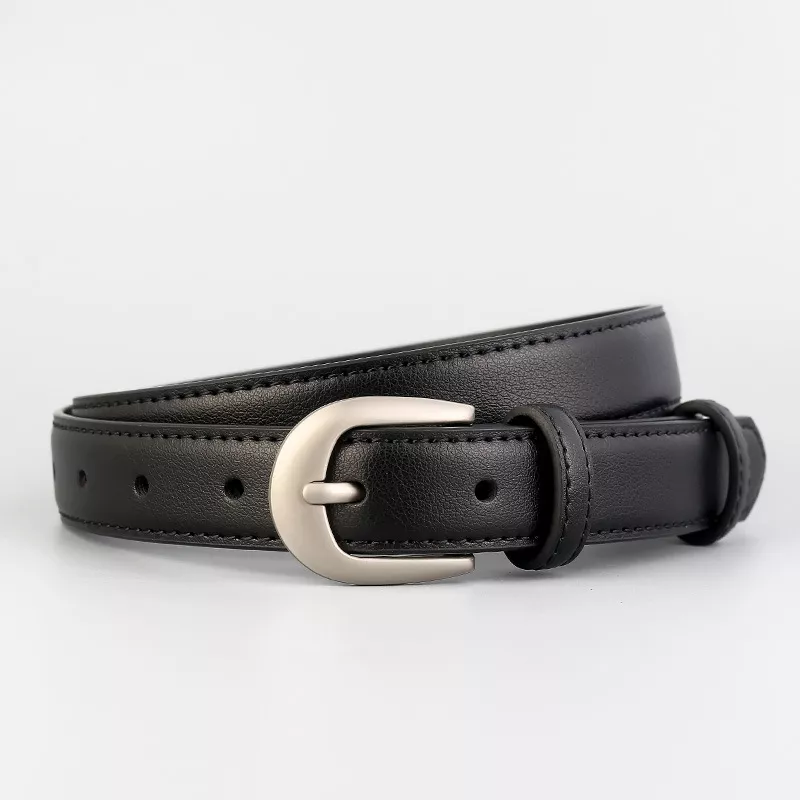 Classic Leather Skinny Belt