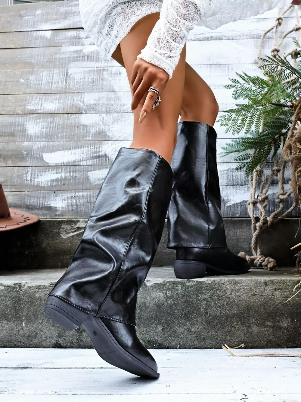 Point Toe Block Heels Boots, image 7