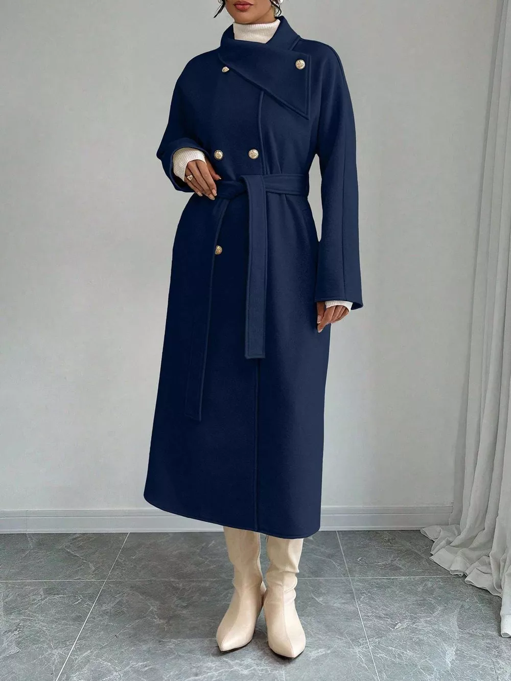 Double-Breasted Longline Coat, image 8