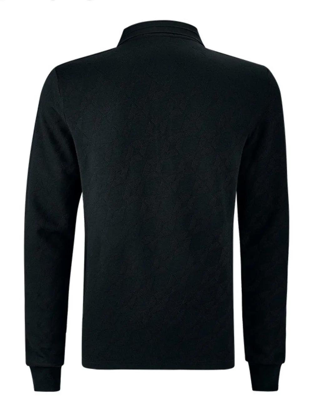 Men's Plus Size Half-Zip Long Sleeve Polo, image 3
