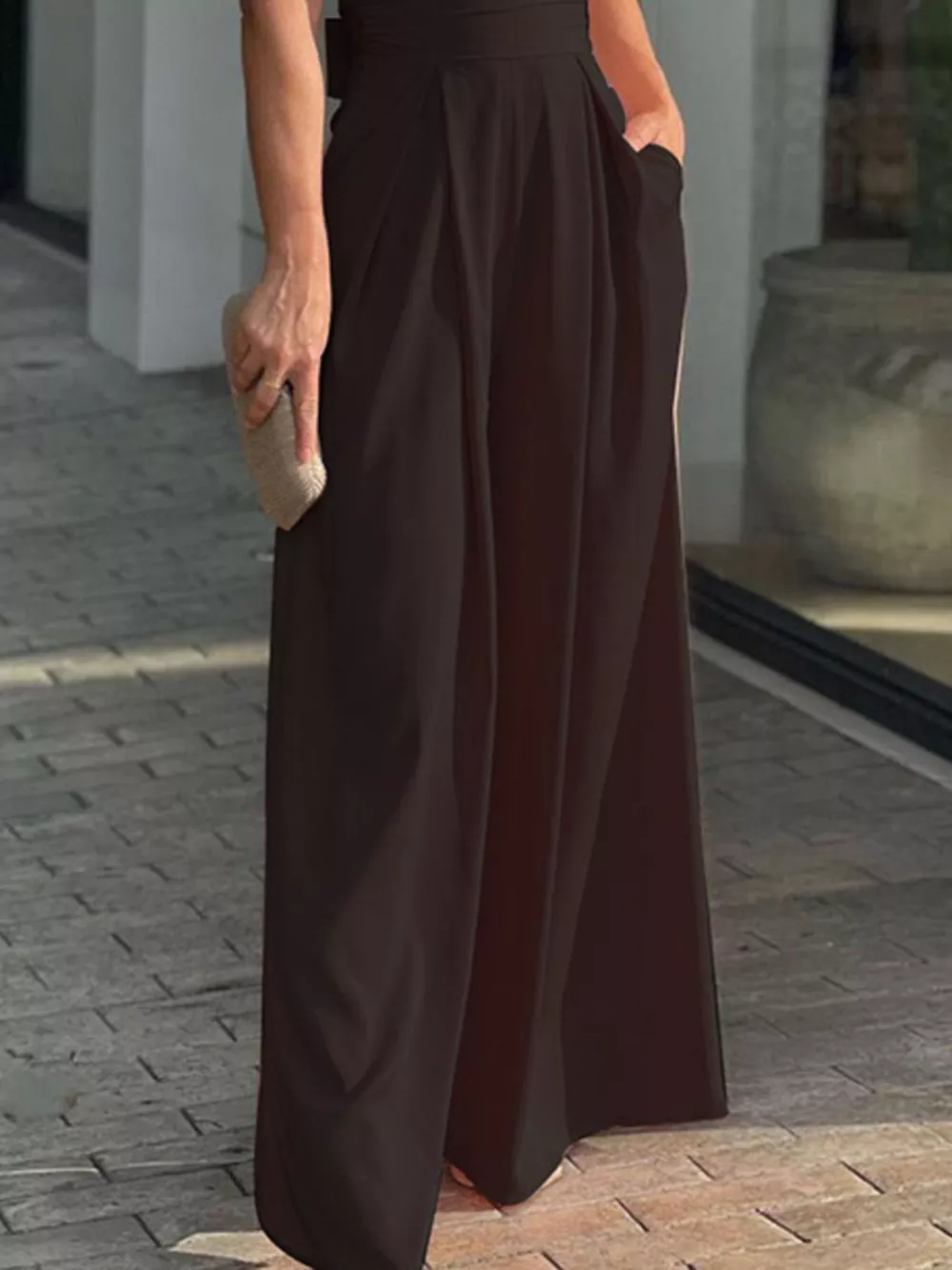 Puff Sleeve Wide Leg Jumpsuit, image 9