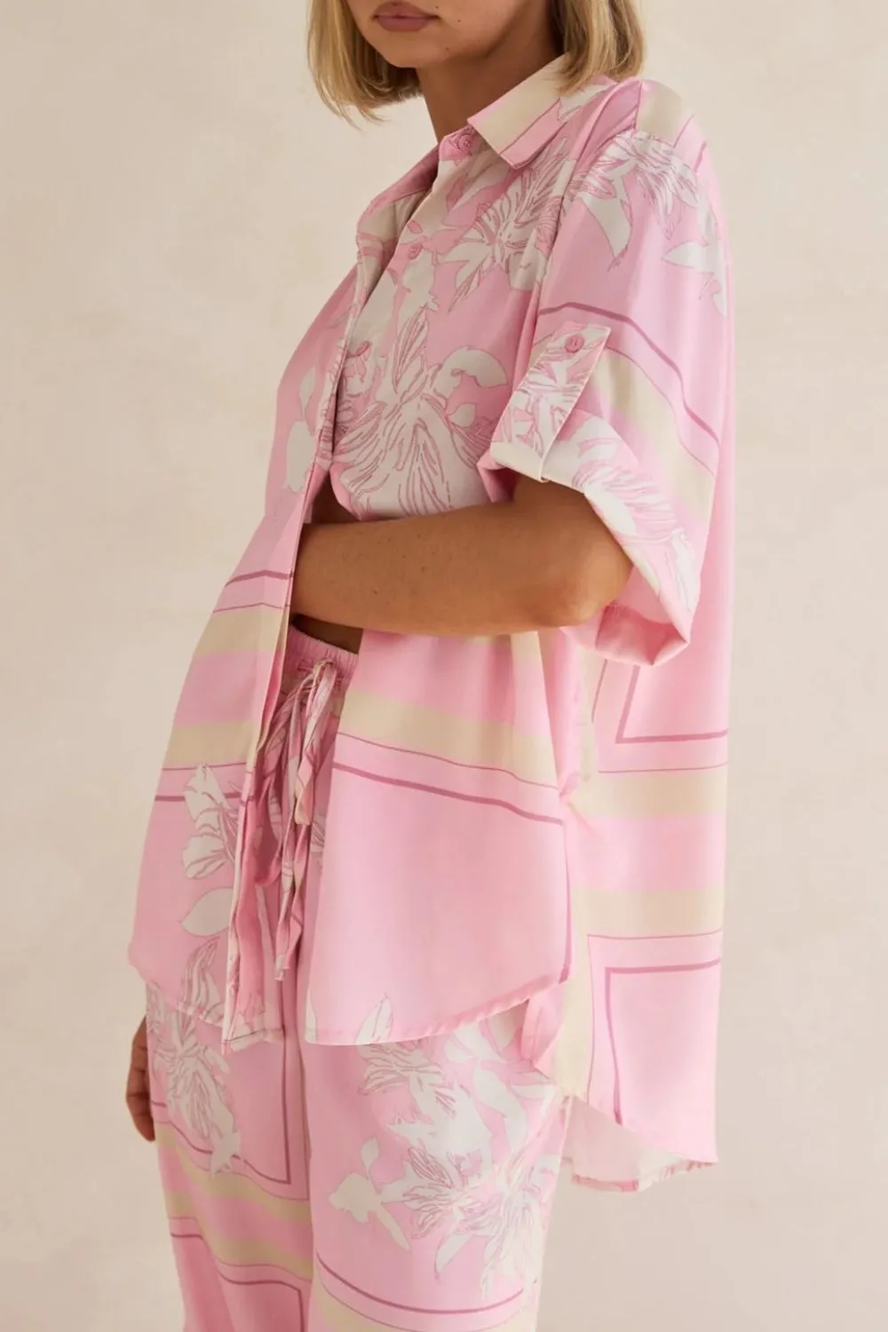 Printed Button Up Shirt and Pants Set, image 25