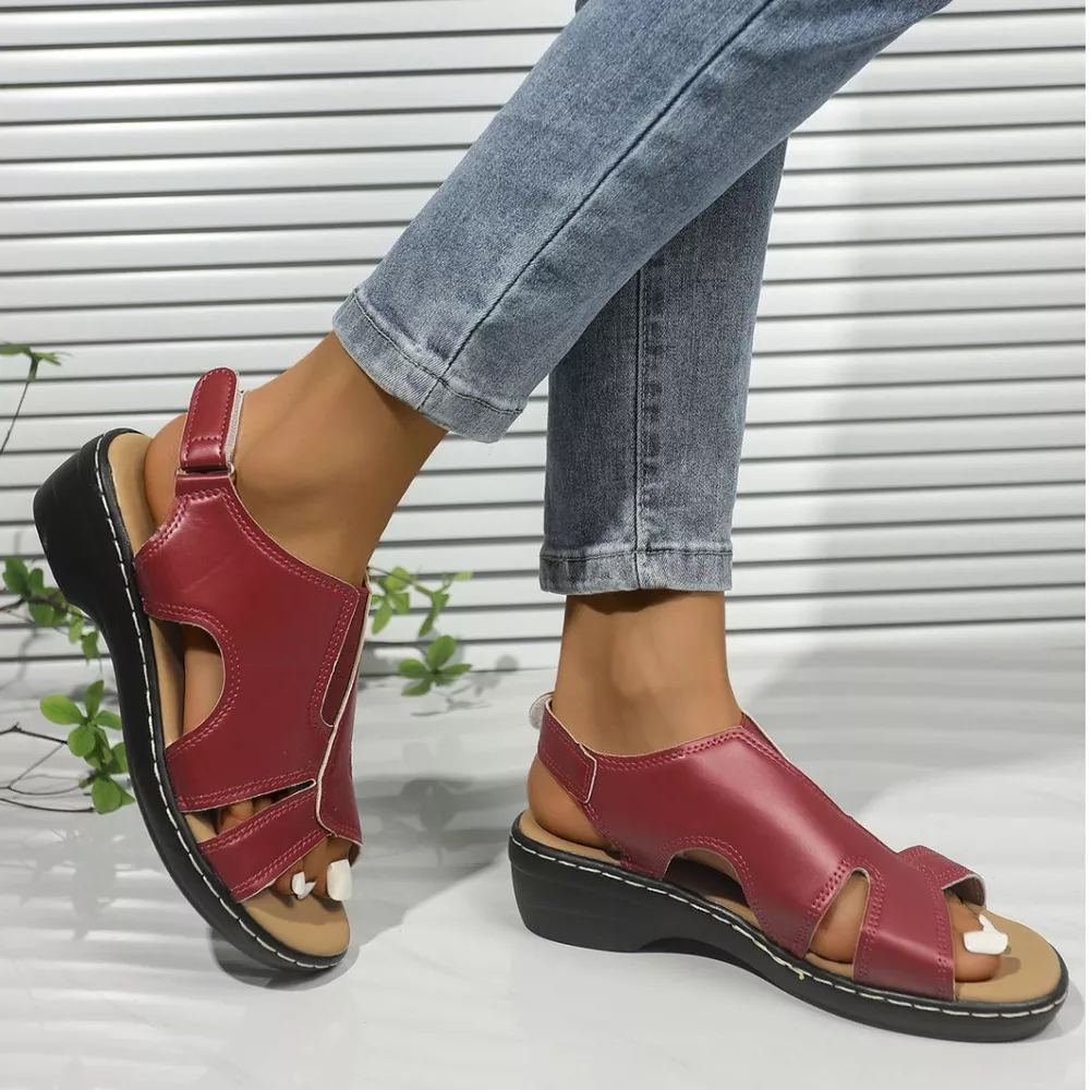 Peep Toe Wedge Sandals, image 13