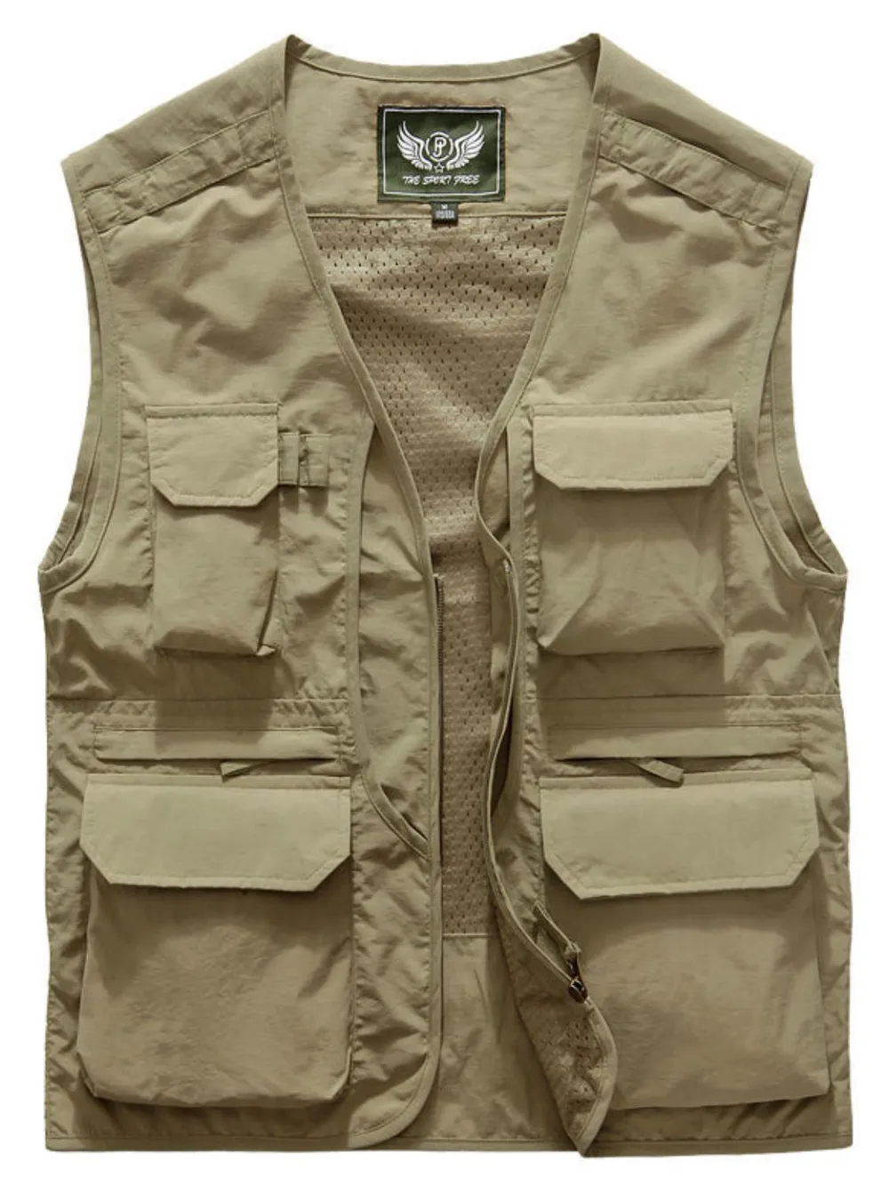 Men's Plus Size Zip Up V-Neck Vest, image 2
