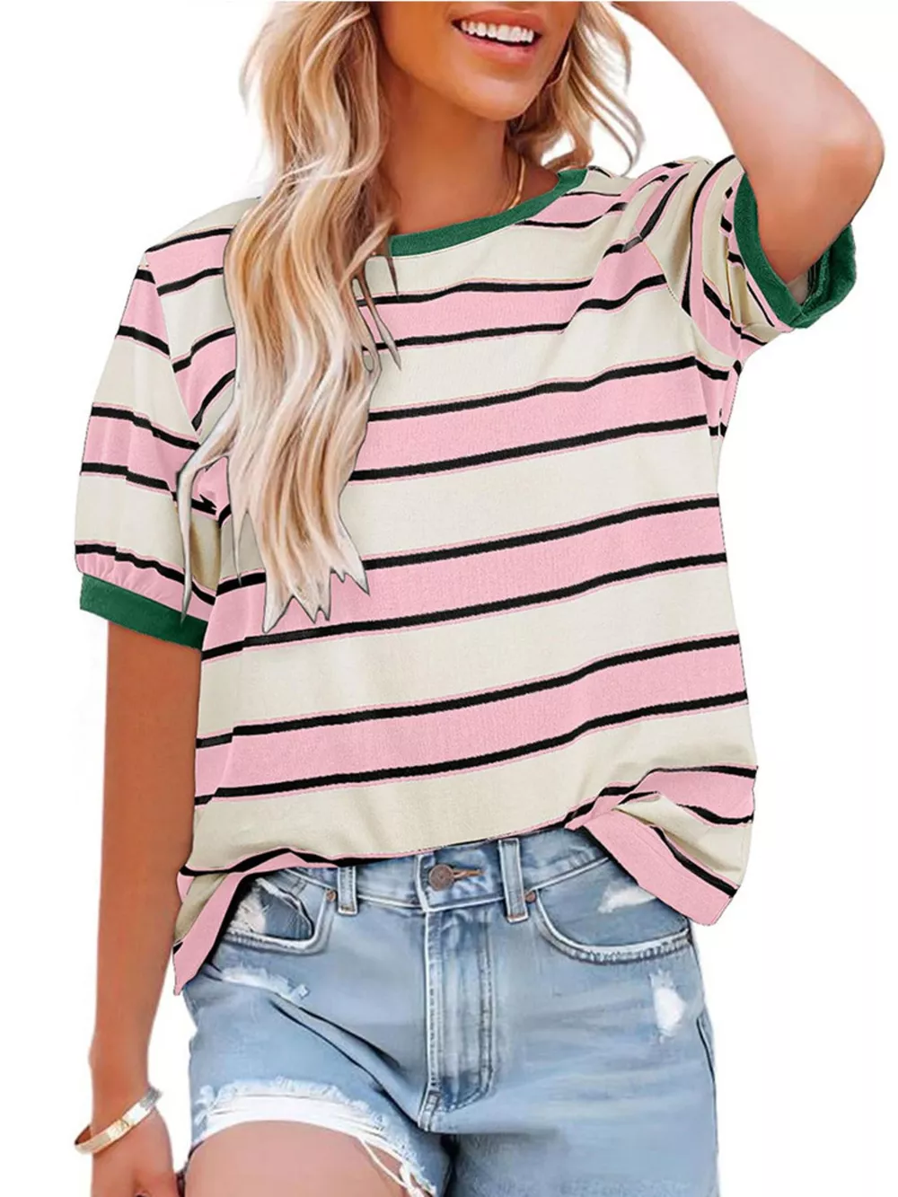 Striped Crew Neck T-Shirt, image 10