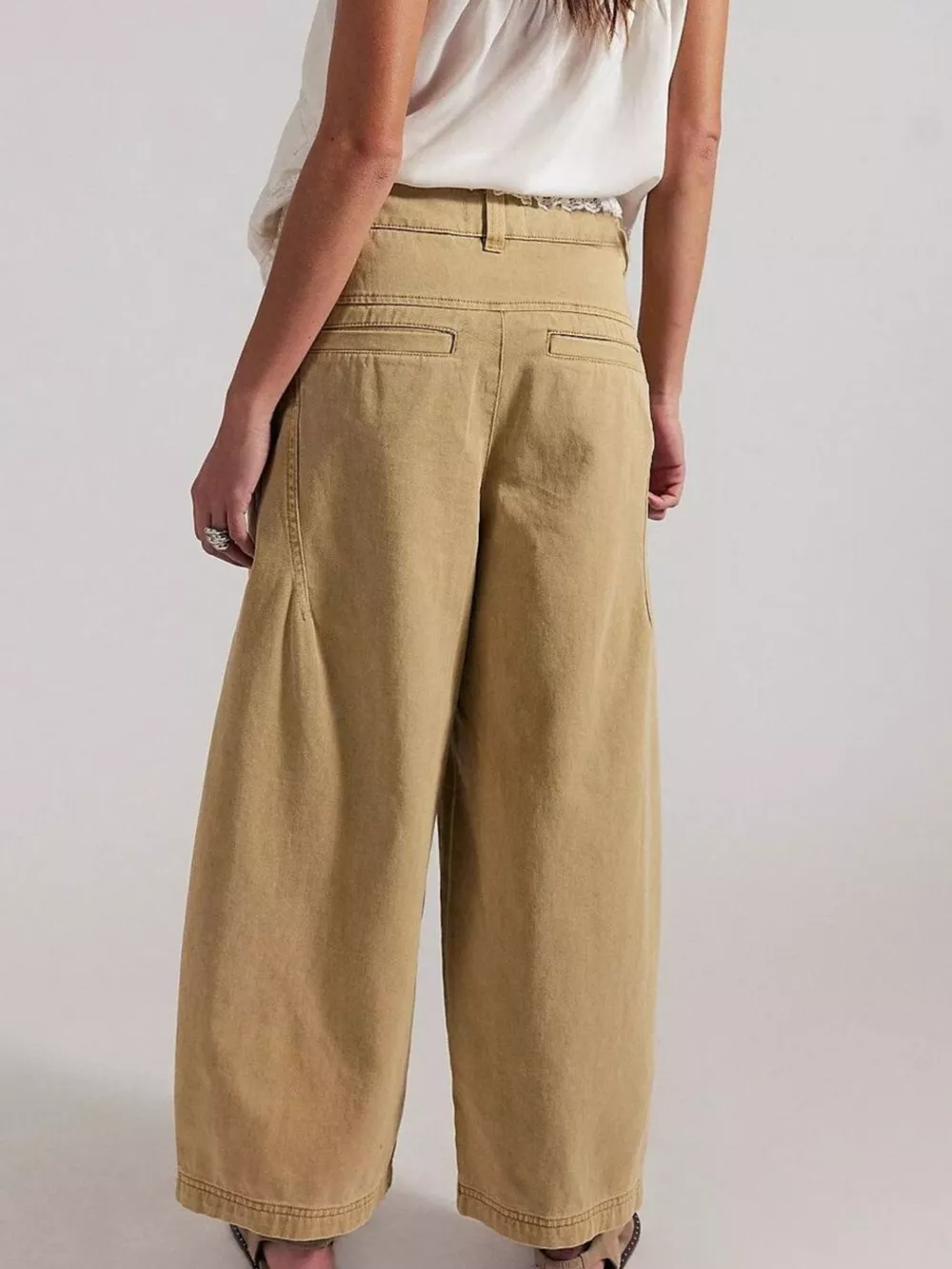 Christmas Outfit Wide-Leg Cropped Jeans, image 22