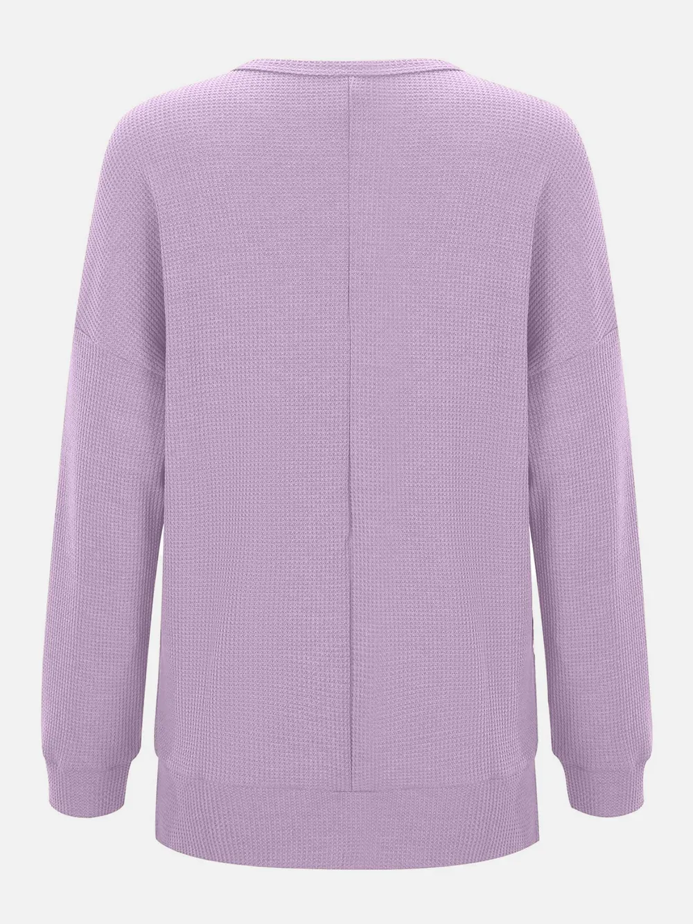 Side Slit Round Neck Long Sleeve T-Shirt, image 23
