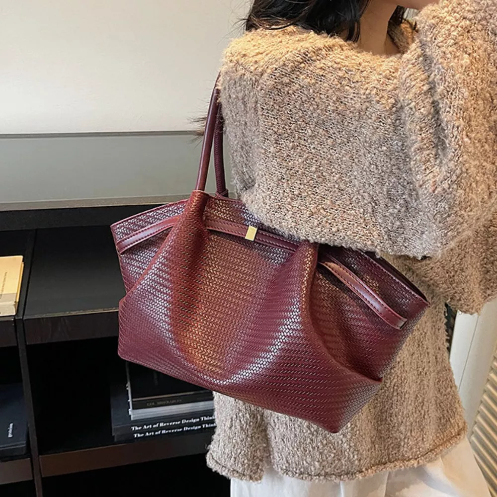 Textured Leather Shoulder Bag, image 6