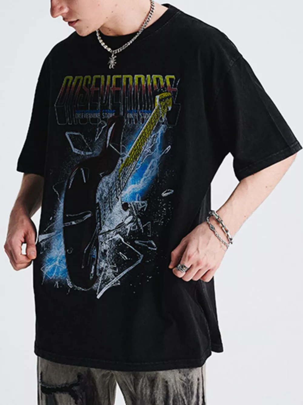 Men's Graphic Round Neck Short Sleeve T-Shirt, image 4
