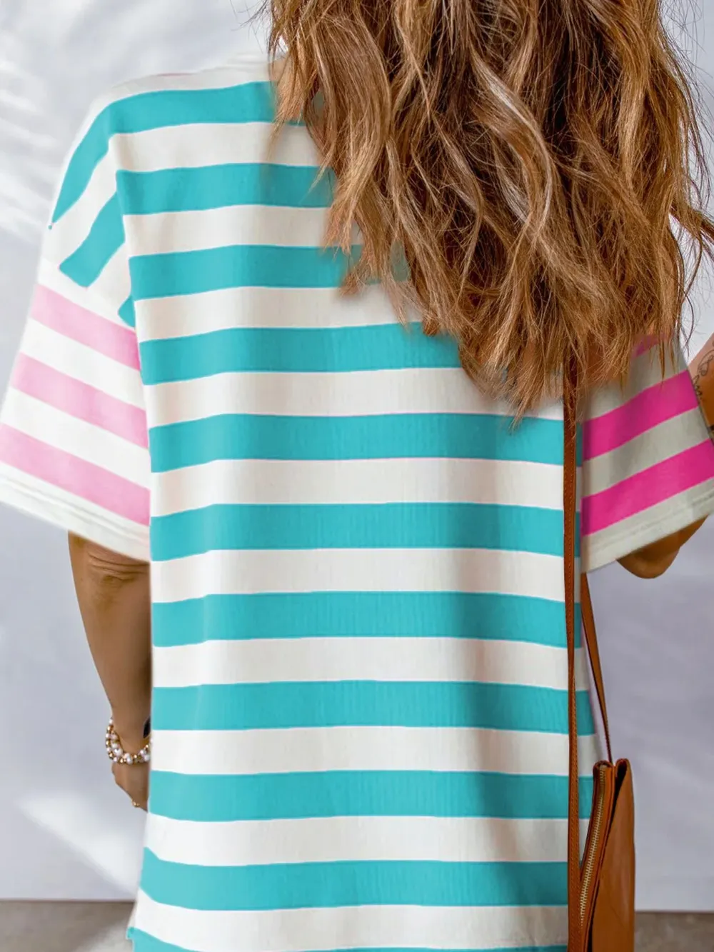 Striped Oversized Short Sleeve T-Shirt, image 14