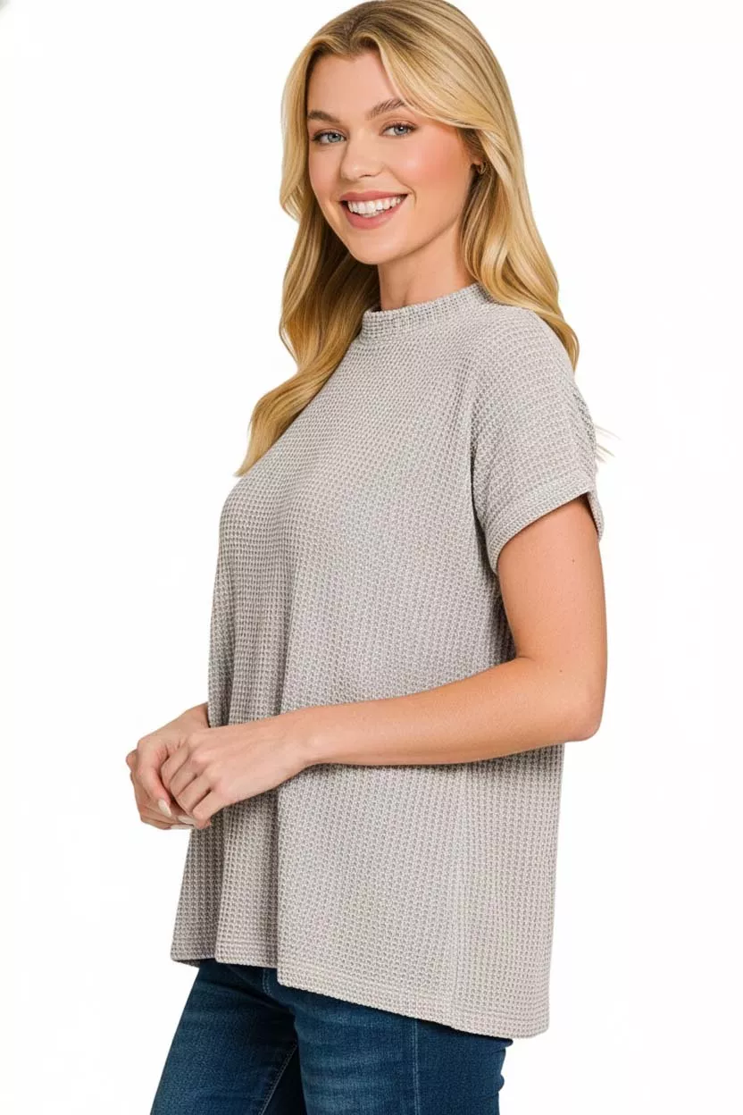 Chenille Waffle Cap Sleeve Sweater, image 3