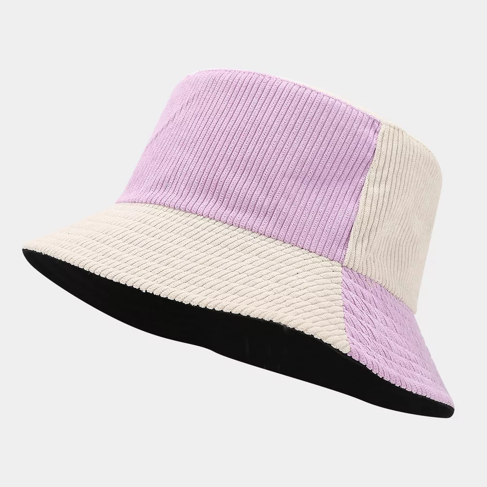 Color-Block Corduroy Bucket Hat