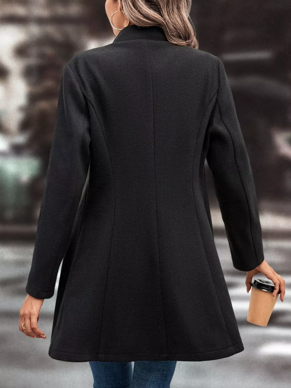 Button Up Longline Coat, image 5
