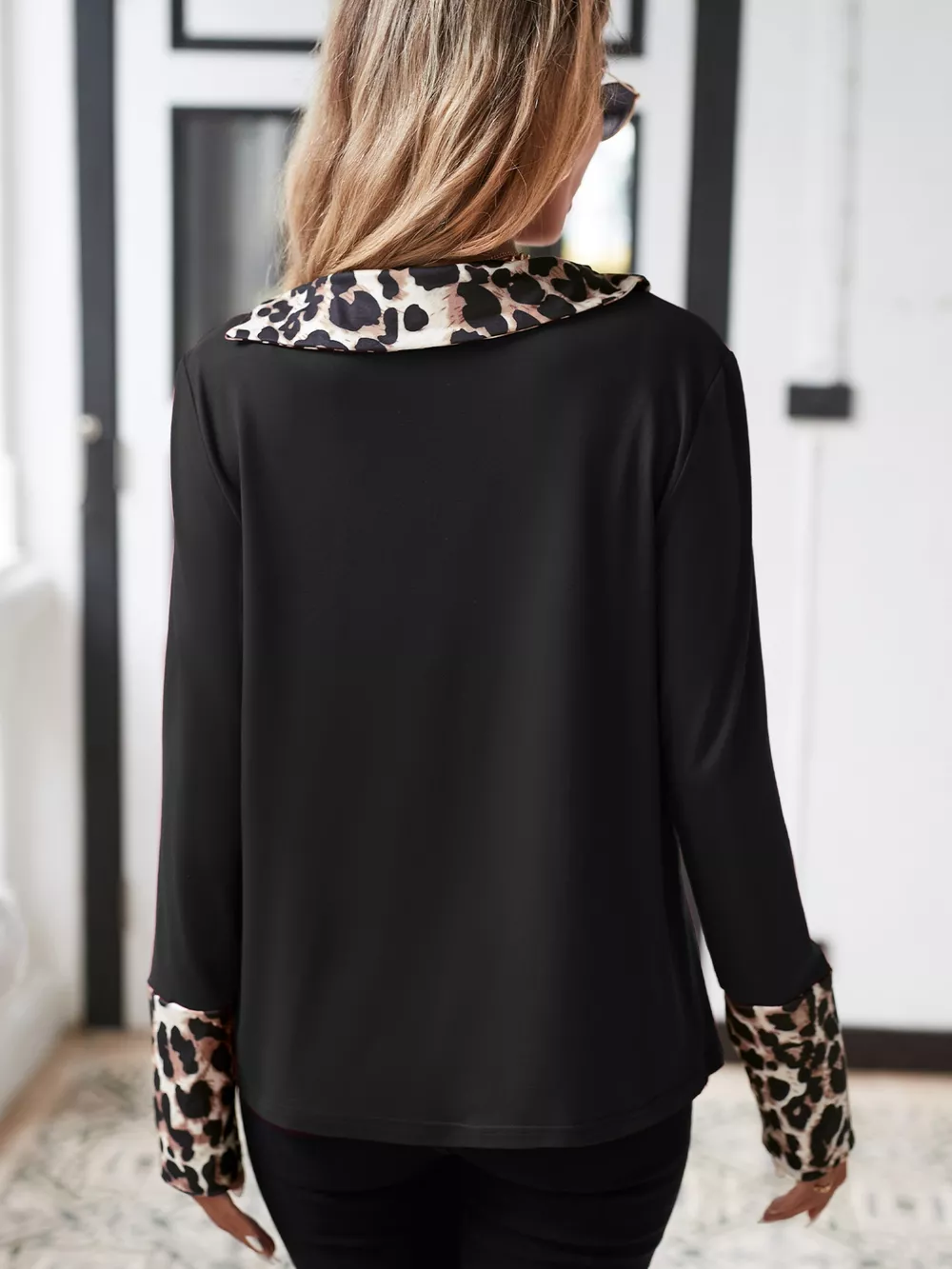 Leopard Long Sleeve Blouse, image 7