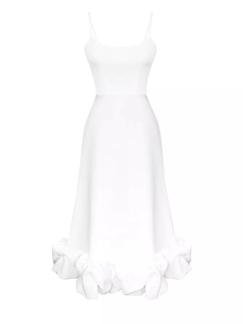 Ruffle Hem Scoop Neck Midi Dress, image 5