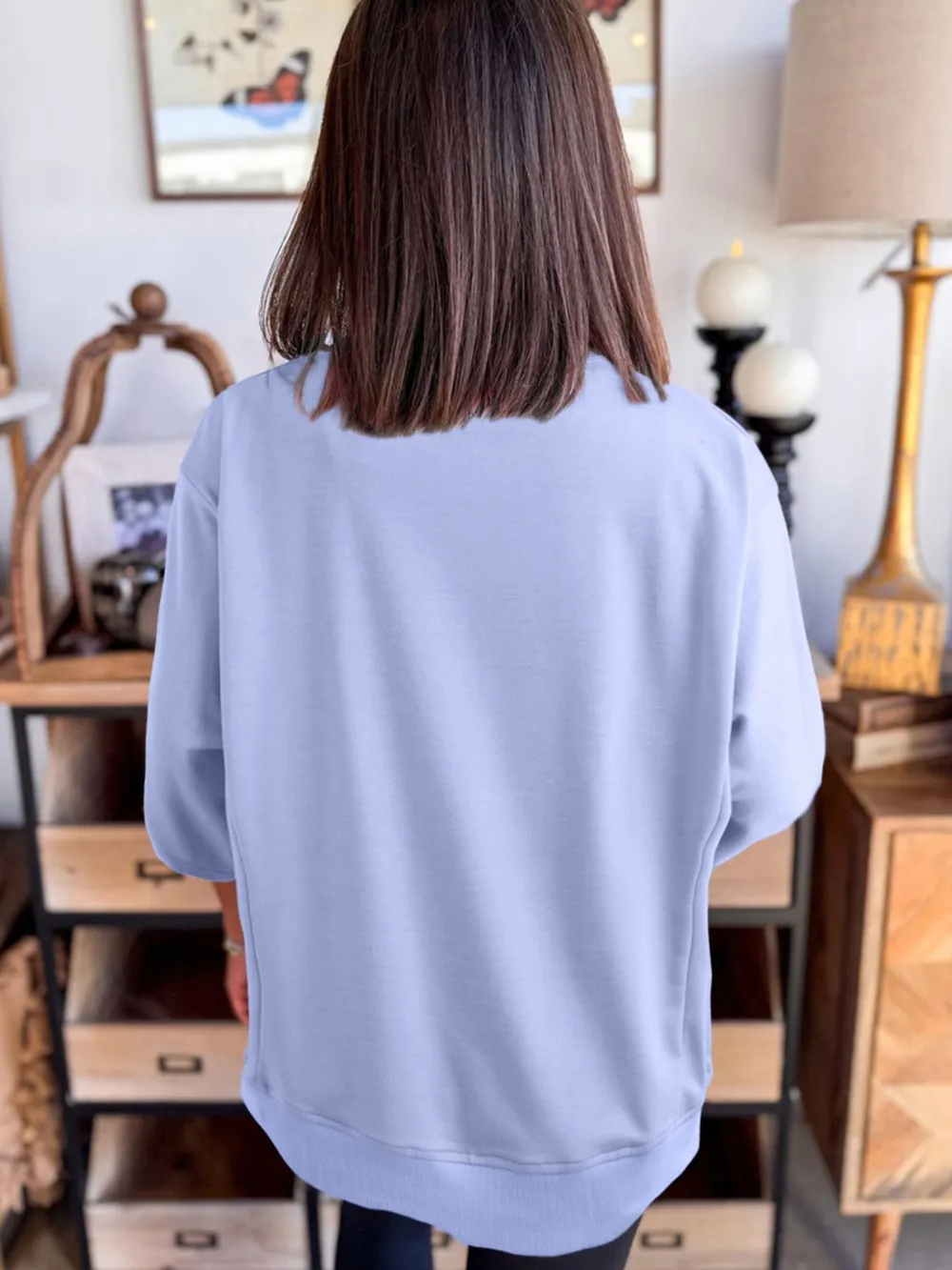 Flower Oversized Round Neck T-Shirt, image 4
