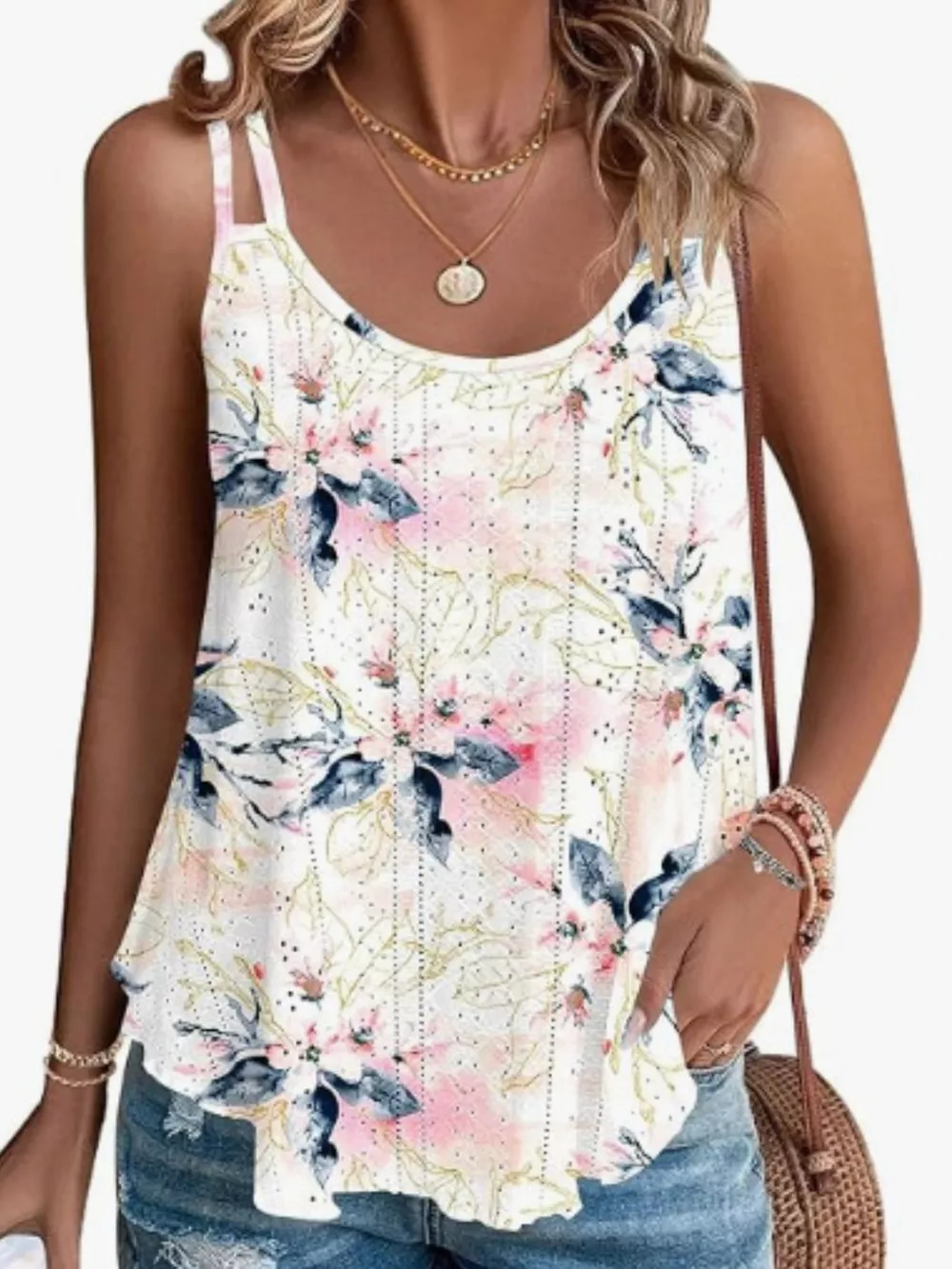 Eyelet Double Strap Cami