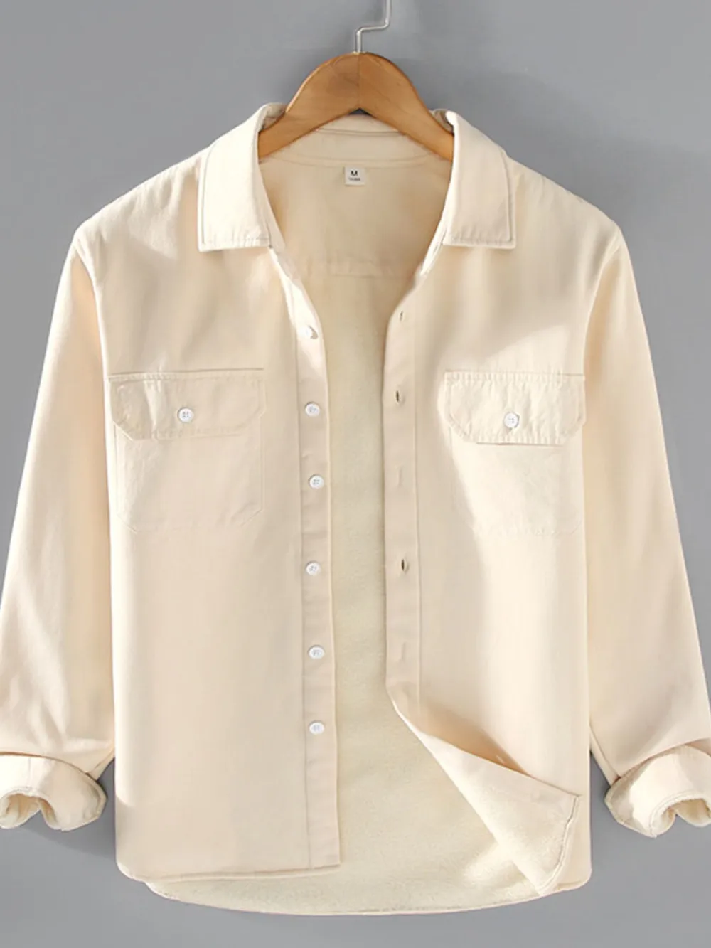 Men's Plus Size Button Up Long Sleeve Shirt, image 2