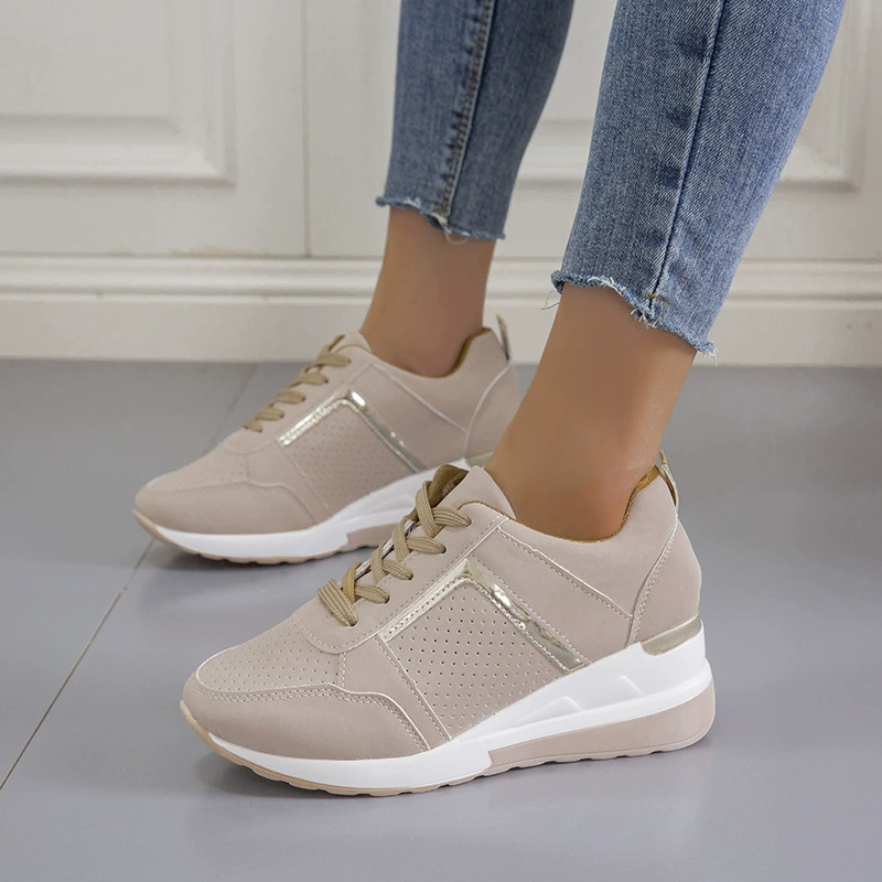 Lace Up Wedge Sneakers, image 2