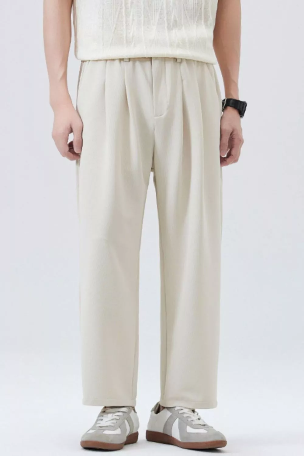 Men's Full Size Wide-Leg Casual Pants Plus Size