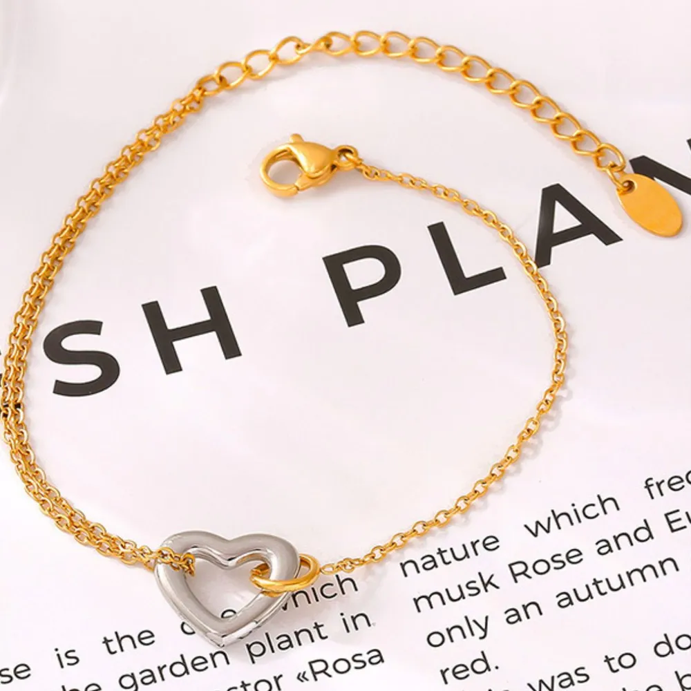 18K Gold-Plated Heart Bracelet, image 6
