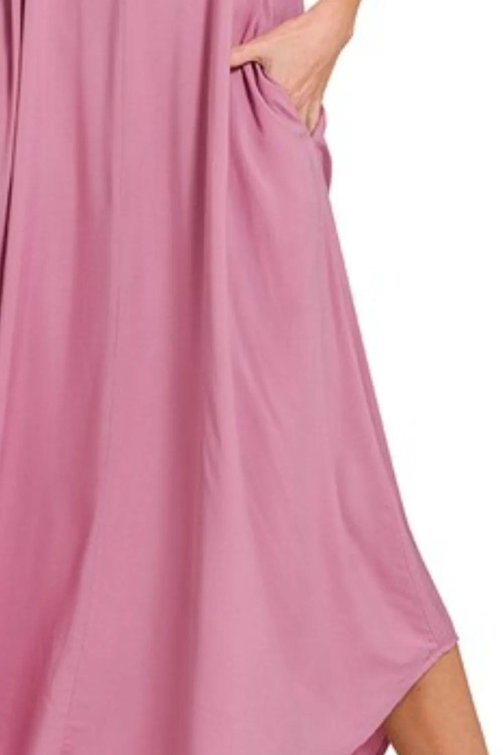 Woven Arc Hem Cami Dress With Flowy Pockets, image 3