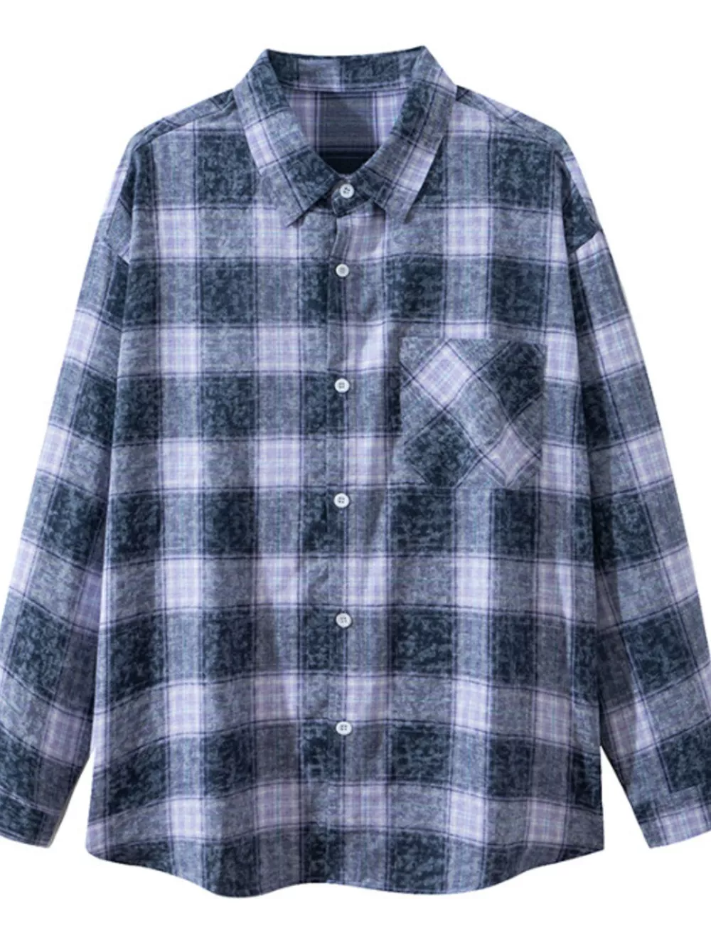 Men's Plus Size Plaid Button Up Long Sleeve Shirt, image 8