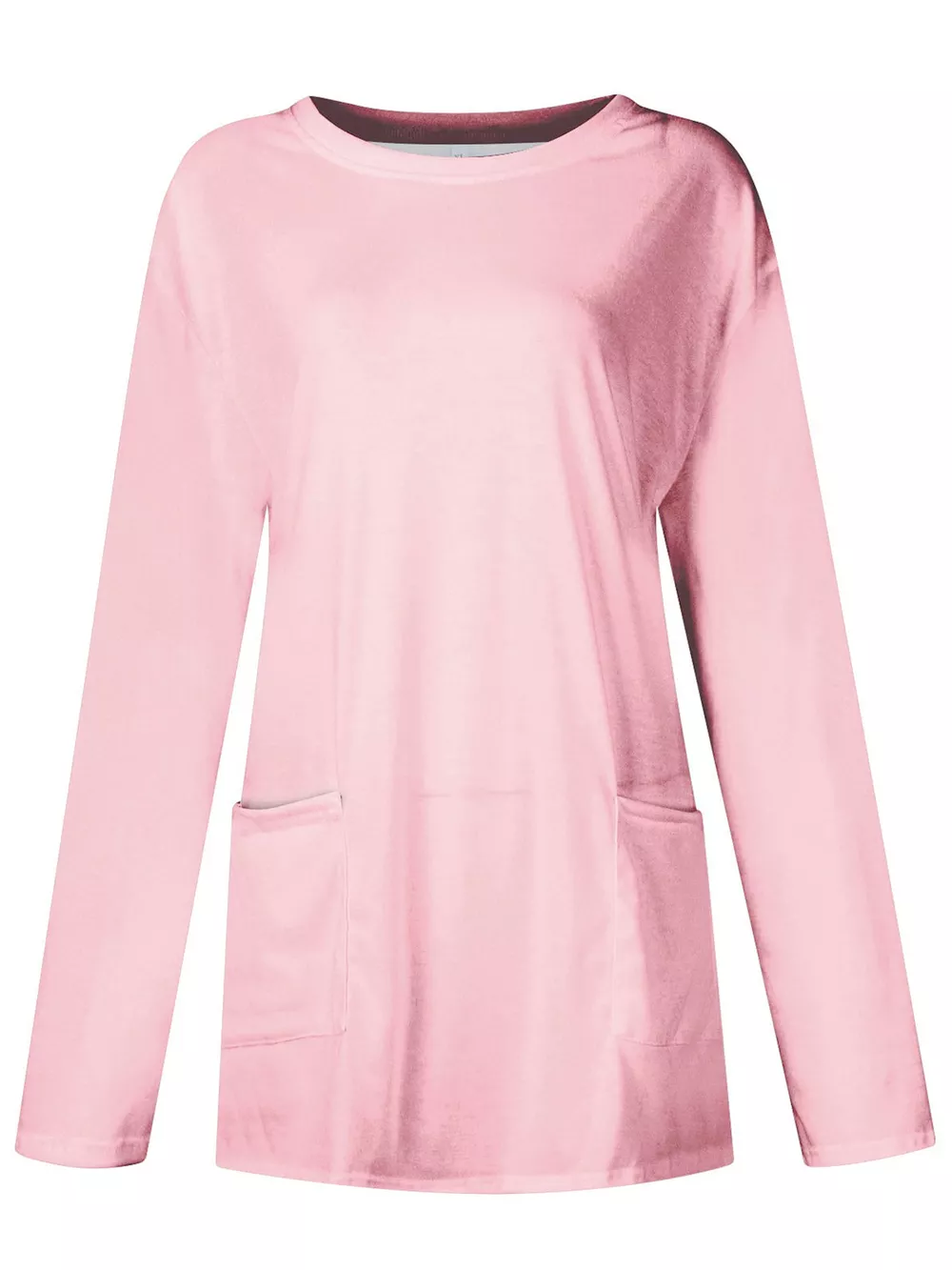 Full Size Pocketed Round Neck Long Sleeve T-Shirt, image 14