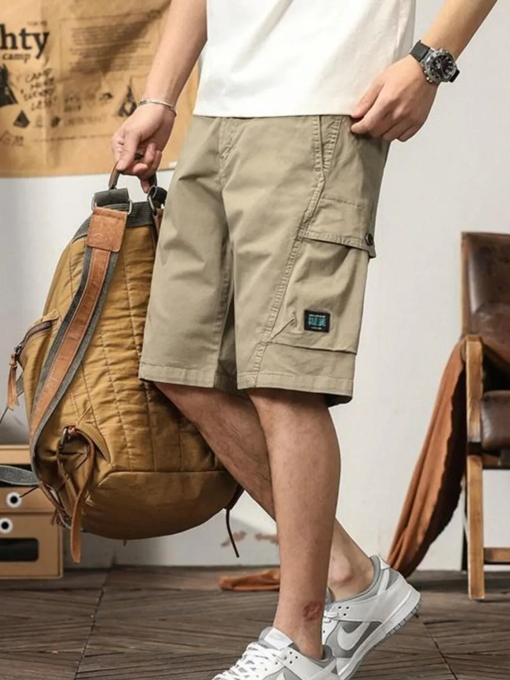 Men's Loose Fit Cargo Shorts, image 7