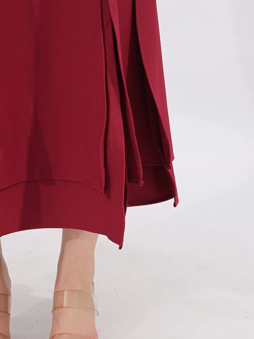Slit Spaghetti Strap Long Sleeve Dress, image 7
