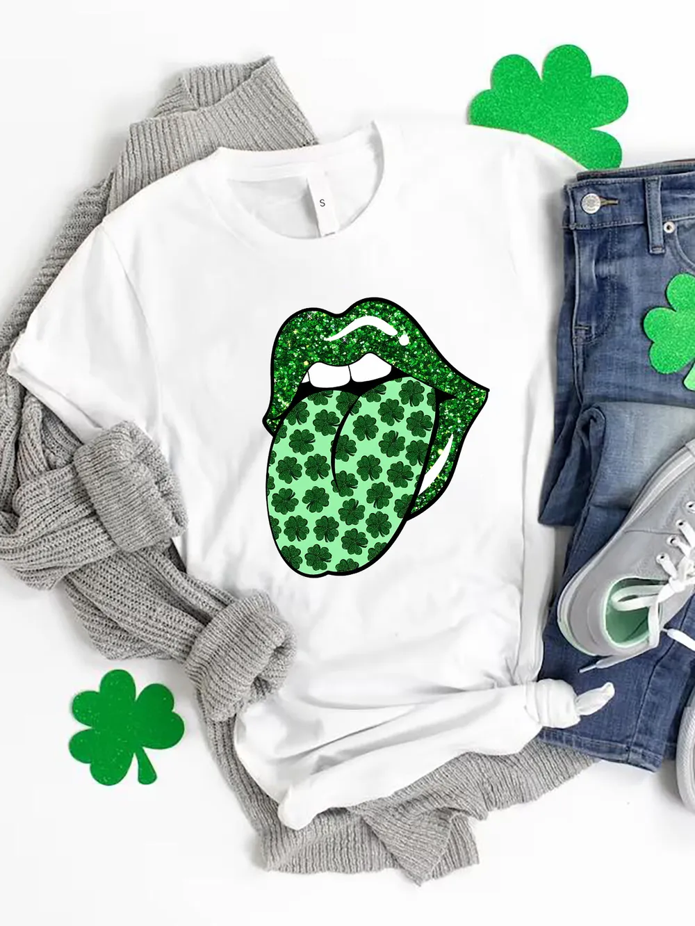 Saint Patrick's Day Round Neck T-Shirt, image 2
